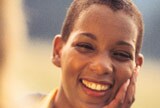 Close up of a woman smiling