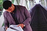 Man reading the newspaper