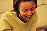 Woman smiling