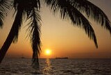 Sunset over water