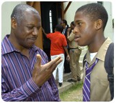 William Clarke President and CEO of Scotiabank reasons with a 10th grade