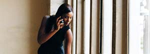 woman on phone