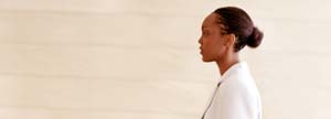 Profile of businesswoman