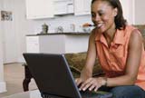 Woman using computer