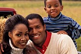 Family at the park having fun