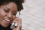 A woman talking on her cell phone