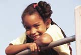 Little girl smiling at camera