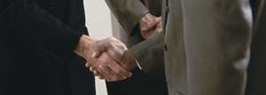 Handshake between two business owners