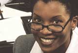Businesswoman at her desk