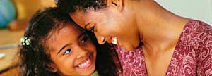 Daughter with her mother