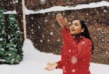 Lady in the snow