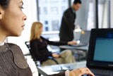 Mujer de negocios trabajando