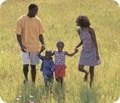 Family having fun in a park