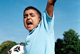 Boy with soccer ball