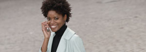 Woman using her cellphone