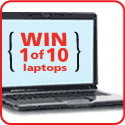 Win 1 of 10 laptops!