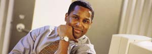 Man with sleeves rolled up