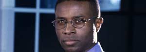 Man with serious expression in his face