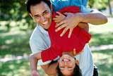 Father lifting his kid upside down