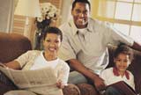 Family in living room