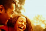 Young couple smiling