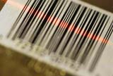Laser reader scanning a bar code
