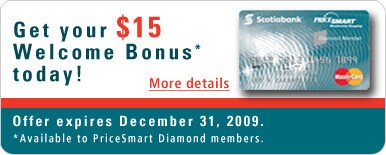 Scotiabank PriceSmart Diamond MasterCard Credit Card Apply today