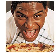 Man ready to eat