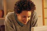 Woman using a computer