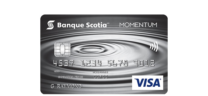 Carte de crédit Visa Momentum Scotia sans frais annuels