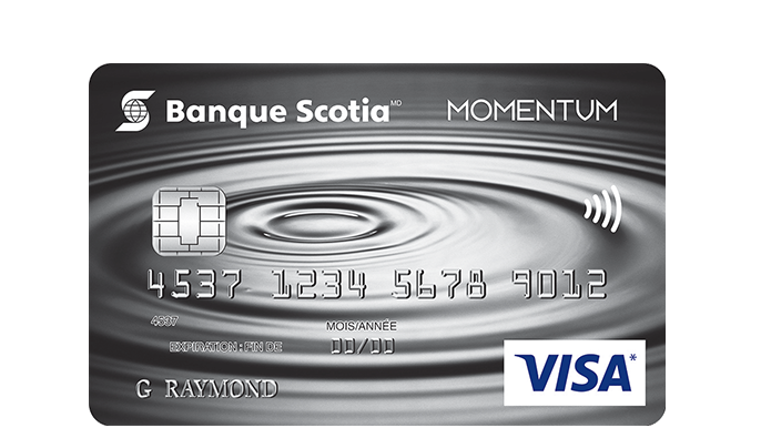 Carte de crédit Visa Momentum Scotia sans frais annuels