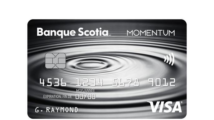 Carte de crédit Visa Momentum Scotia sans frais annuels