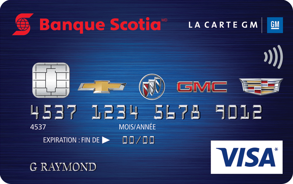 Image de la carte Visa GM de la Banque Scotia