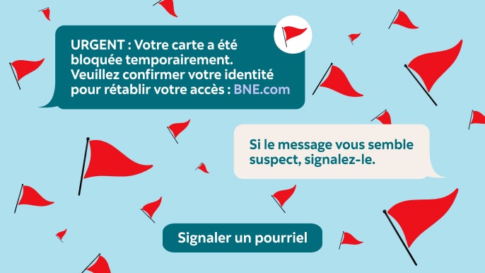 Bulles de conversation contenant des signaux d'alerte