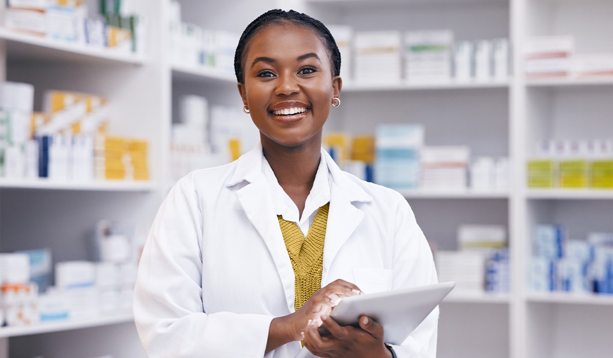 Young Female Pharmacist Smiling