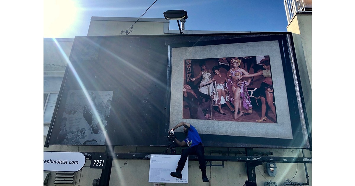 Billboard with photography featured