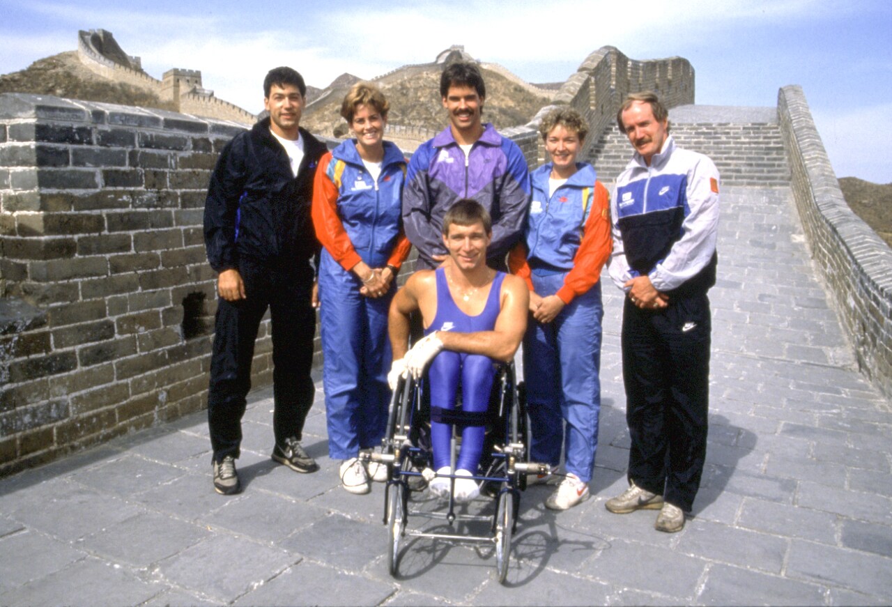 Rick Hansen and others in China