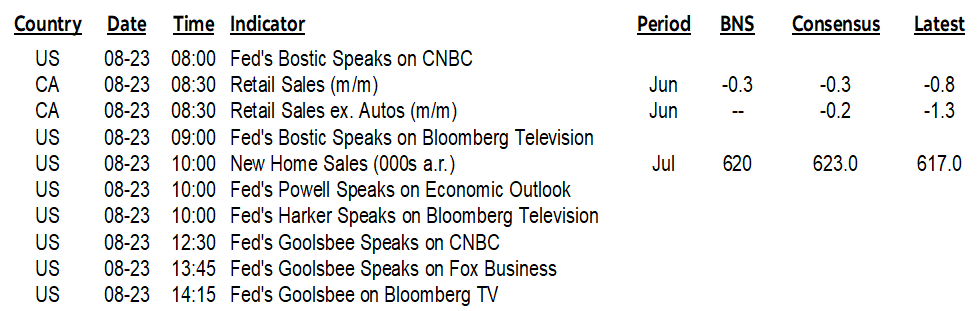 ON DECK FOR FRIDAY, AUGUST 23