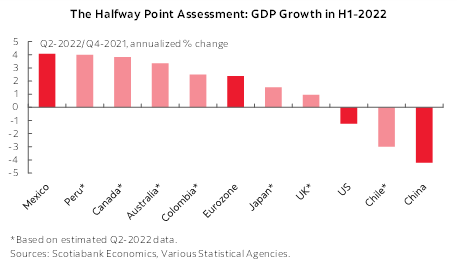 Chart of the Week:  The Halfway Point Assessment: GDP Growth in H1-2022