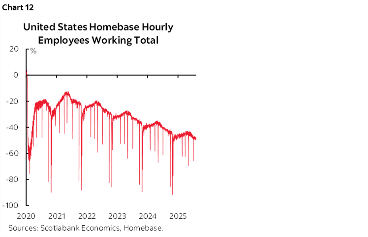 Chart 12: United States Homebase Hourly Employees Working Total 