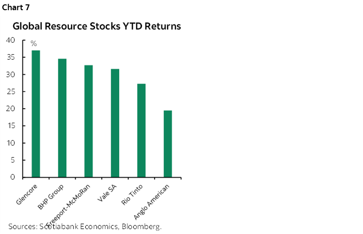 Chart 7: Global Resource Stocks YTD Returns