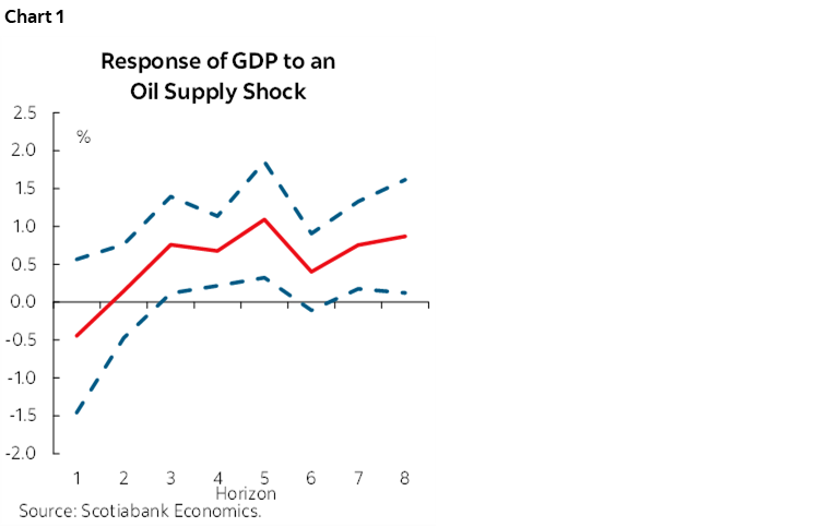 Chart 1: Response of GDP to an Oil Supply Shock