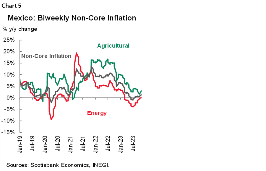 Chart 5: Mexico: Biweekly Non-Core Inflation