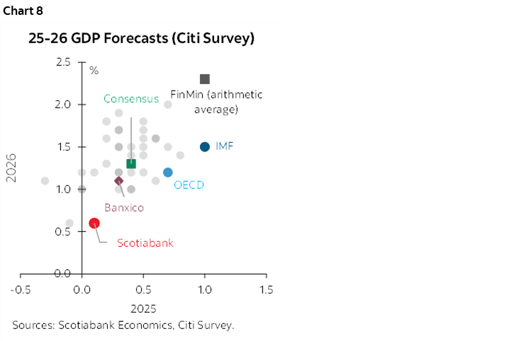 Chart 8: 25-26 GDP Forecasts (Citi Survey)