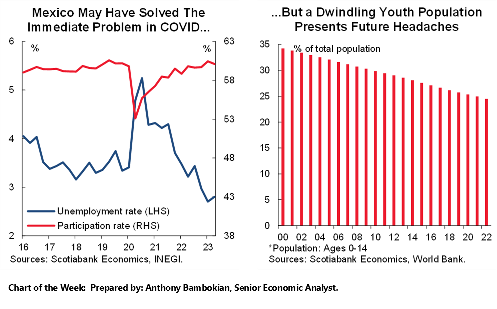 Charts of the Week: Mexico May Have Solved The Immediate Problem in COVID..., ...But a Dwindling Youth Population Presents Future Headaches