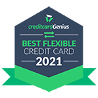 Badge: Winner of the 2021 CreditcardGenius Best Flexible Credit Card.