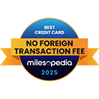  Winner of the 2025 milesopedia Best Credit Card for No FX