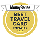 Winner of the 2020 MoneySense Best Travel Points Card with No Foreign Transaction Fees