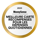 Badge: Winner of the 2023 MoneySense Best Rewards Card for everyday spending