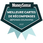 Badge: Winner of the 2021 MoneySense Best Rewards Cards (everyday use).